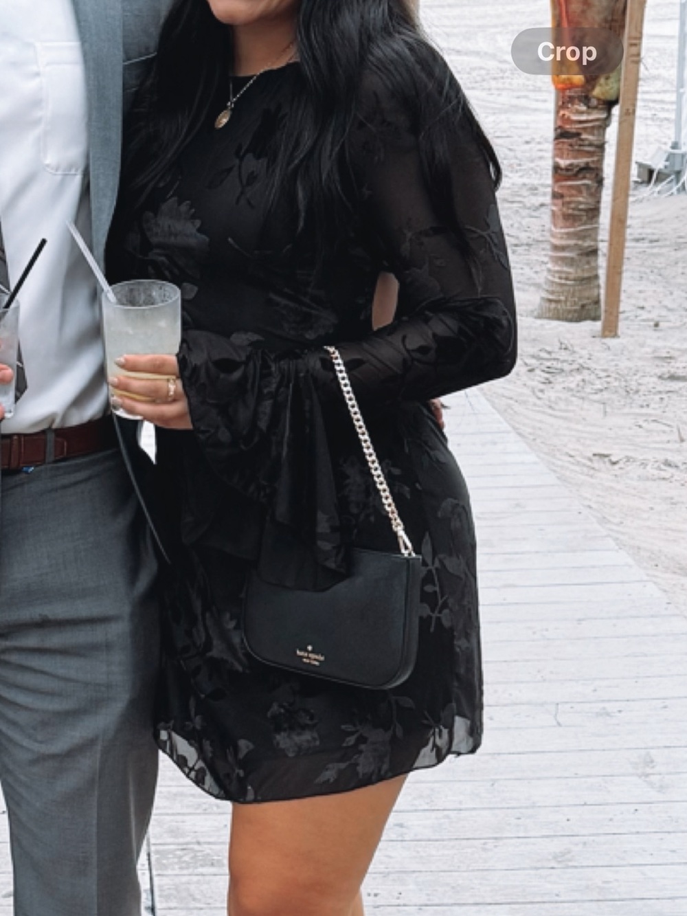 Hello Molly Black Long Sleeve Mini dress